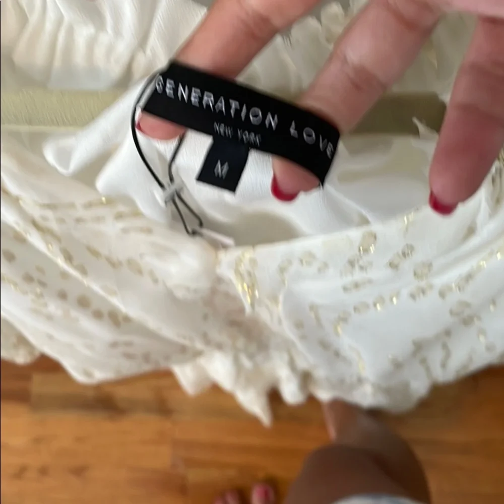 Generation Love White and Gold Dress - Picture 6 of 6